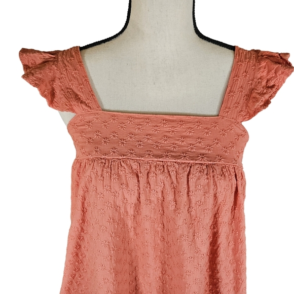 BB Dakota by Steve Madden Orange Lined Mini Dress, Square Neck, XS - Picture 9 of 13